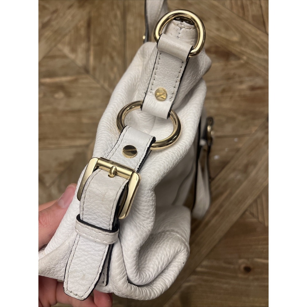 Michael Kors Leather Pebbled White Shoulder Bag Purse - STUNNER! - Picture 11 of 16